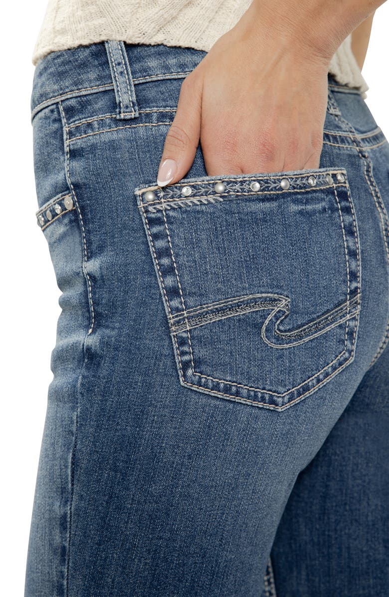 Silver Jeans Co. Avery Embellished Curvy Bootcut Jeans, Alternate, color, 