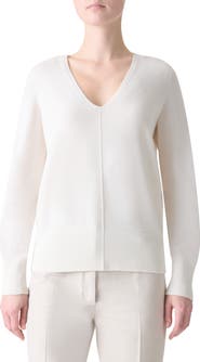 Akris V-Neck Cashmere Sweater