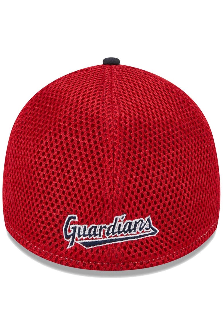 Men's New Era Navy Cleveland Guardians Team Neo 39THIRTY Flex Hat, Alternate, color, Navy