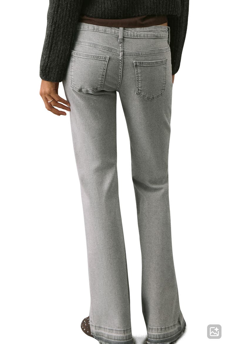 Release Hem Low Rise Flare Jeans, Alternate, color, DENIM GREY