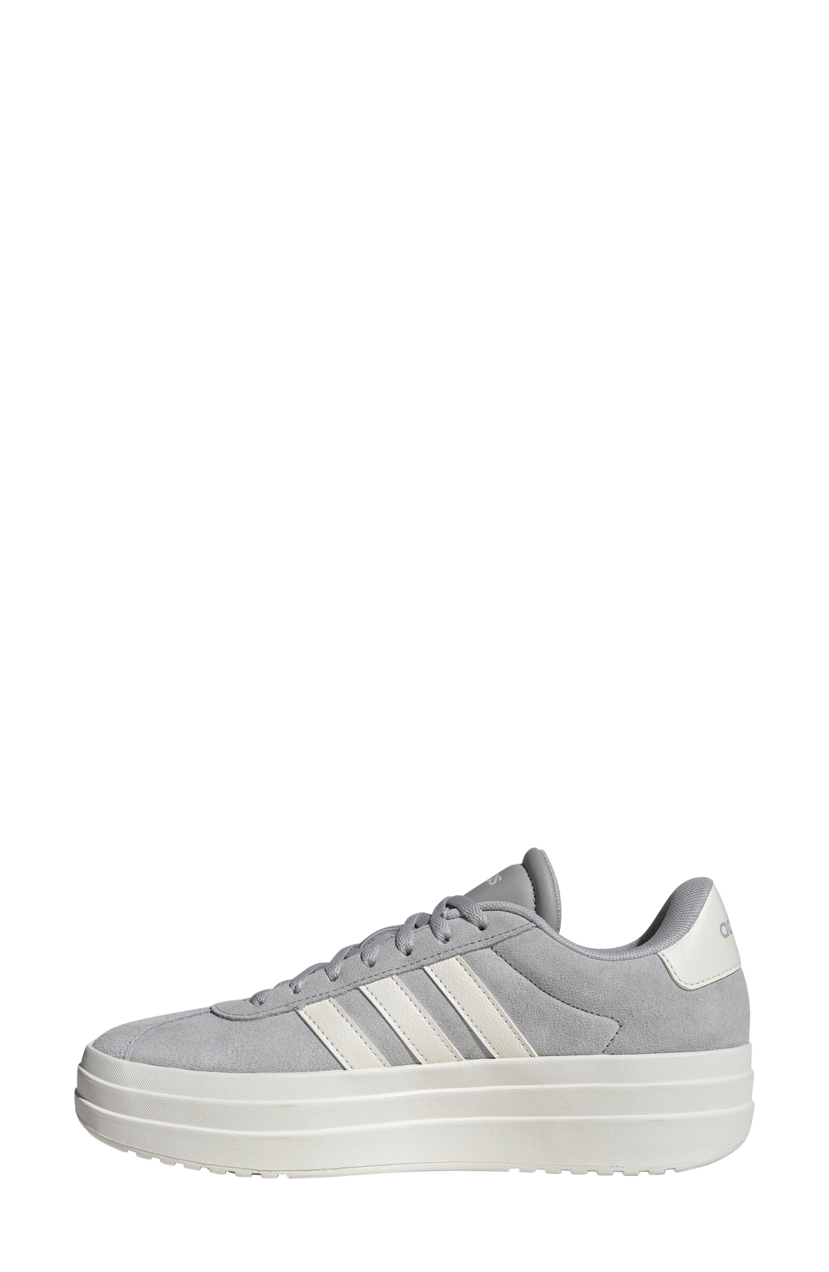 adidas VL Court Bold Sneaker, Alternate, color, Grey/ Off White/ White