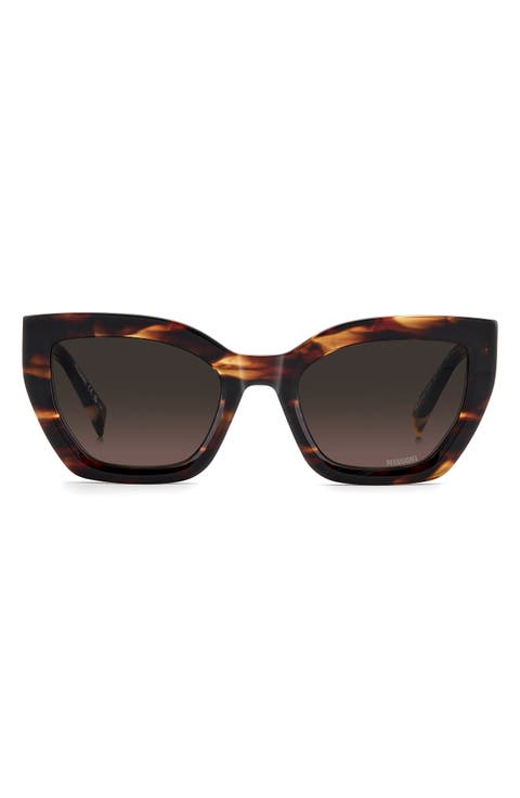 53mm Gradient Rectangular Sunglasses