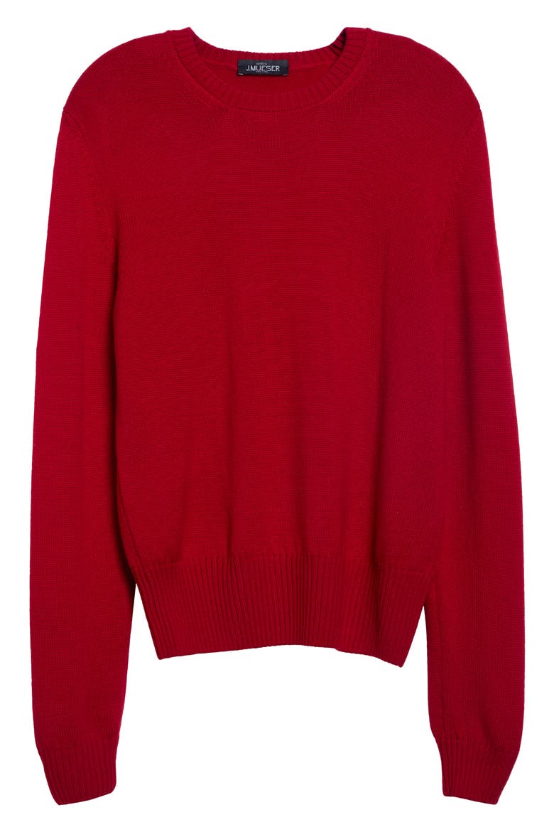 Chunky Merino Wool Sweater, Main, color, RED