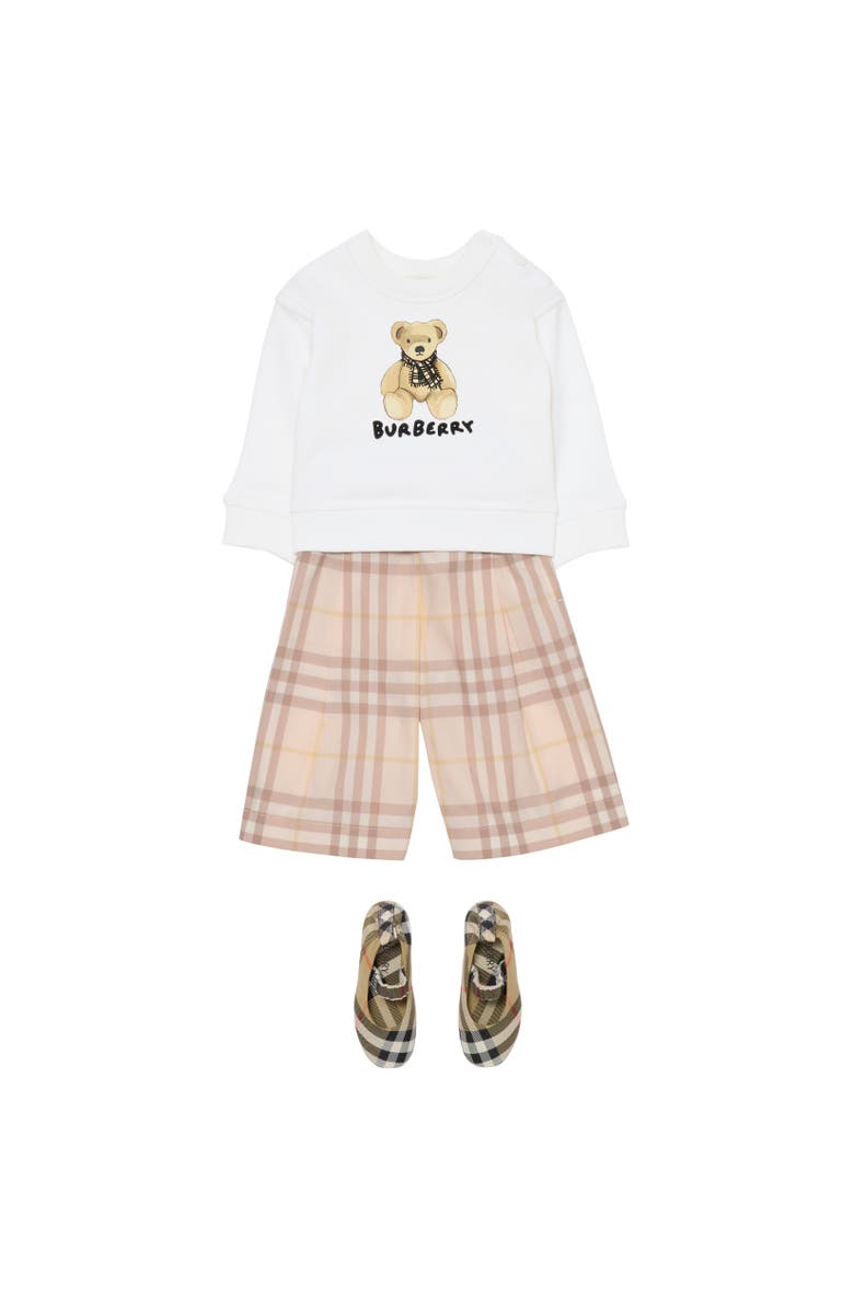 Burberry Thomas Bear Cotton Sweatshirt, Alternate, color, White
