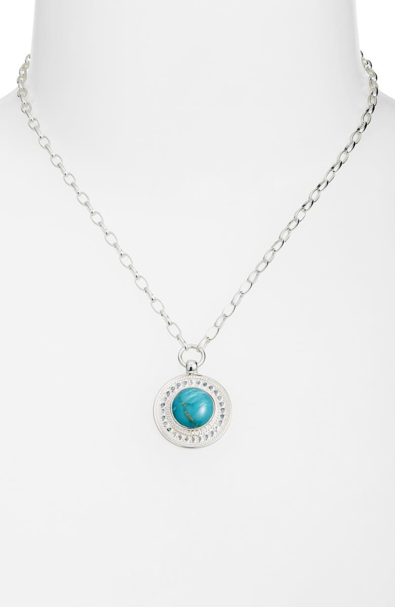 Anna Beck Large Blue Turquoise Pendant Necklace, Alternate, color,