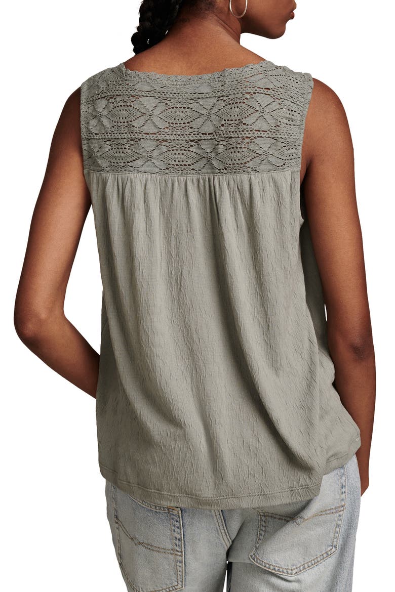 Lace Trim Tank, Alternate, color, GREEN BAY