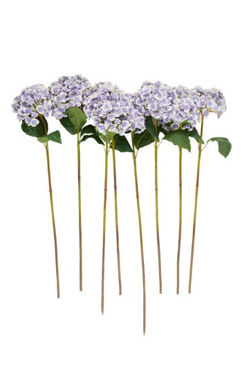 Sonoma Sage Home Set Of Eight Purple Hydrangea Artificial Flowers In Purple
