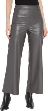 Lysse High Waist Faux Leather Wide Leg Pants