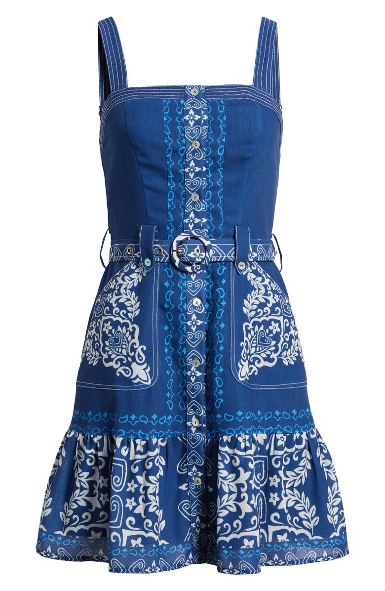 CIEBON Anise Placed Print Minidress, Main, color, Navy Multi