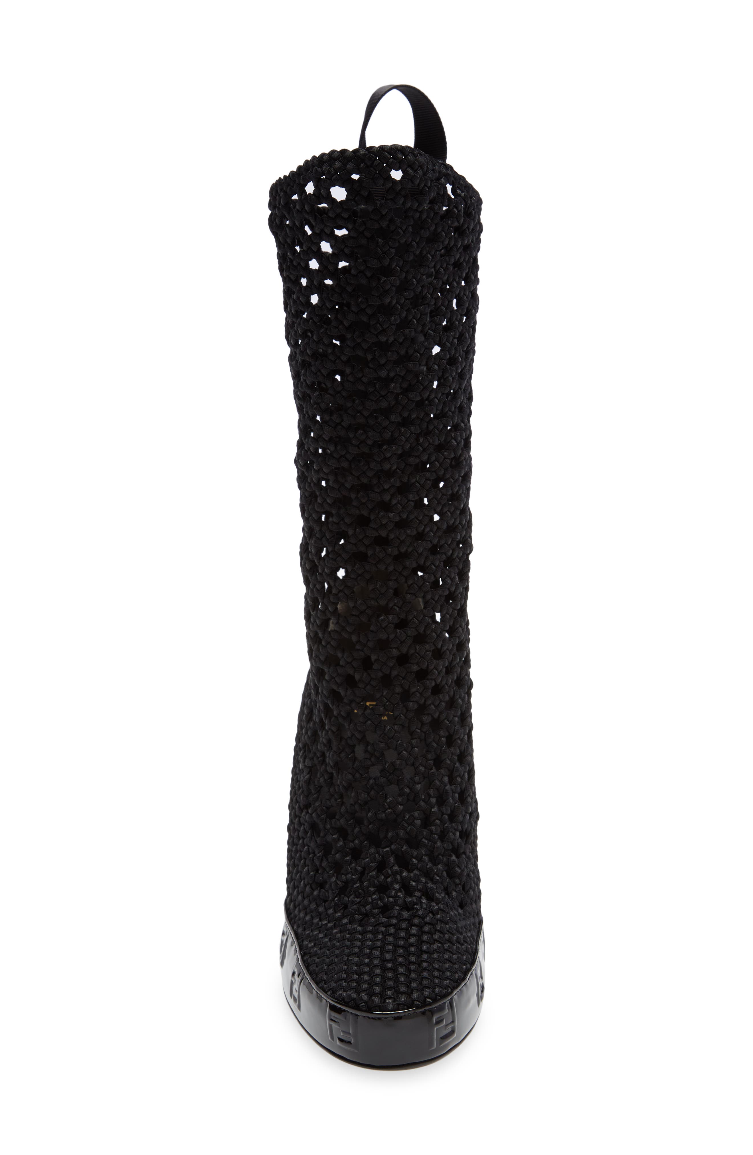 Fendi FF Woven Boot, Alternate, color, 
