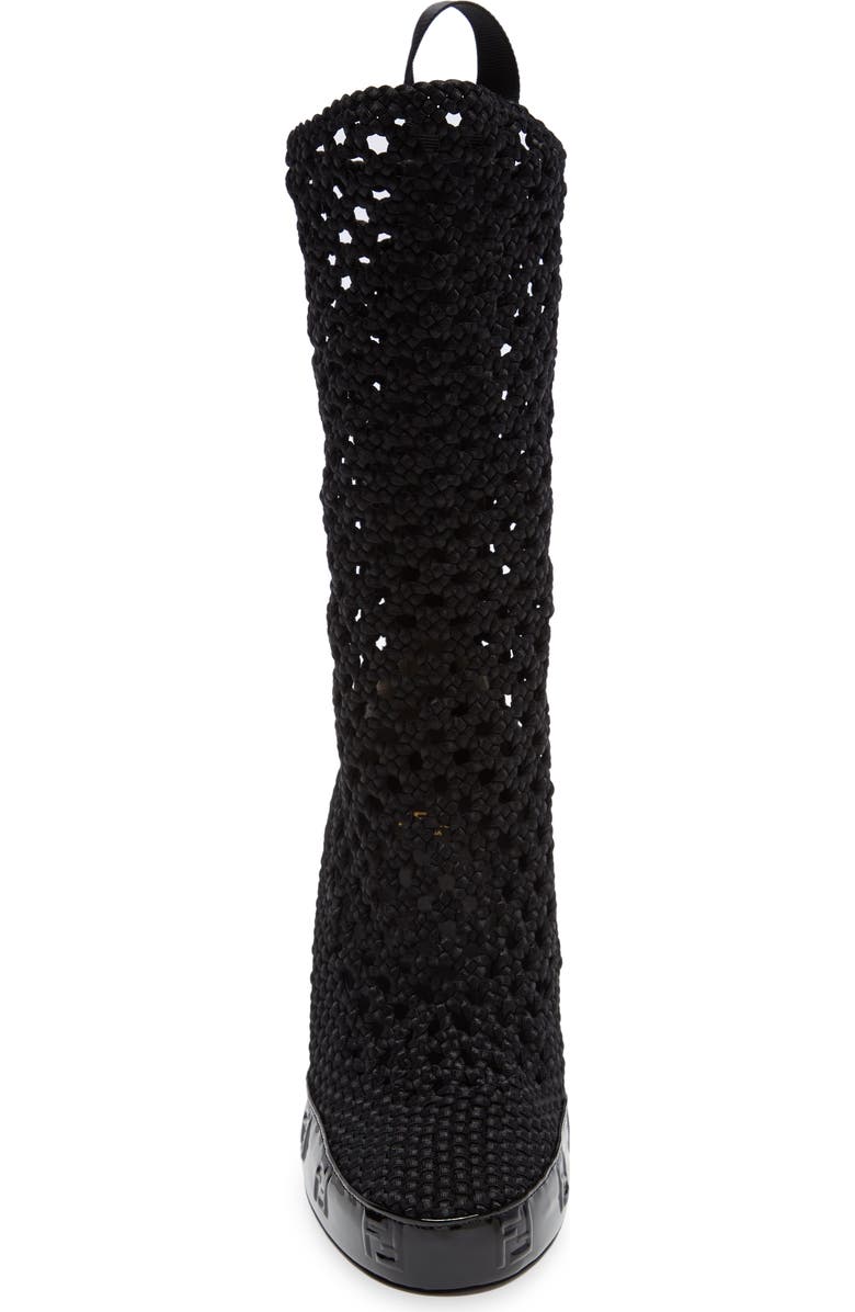 Fendi FF Woven Boot, Alternate, color,