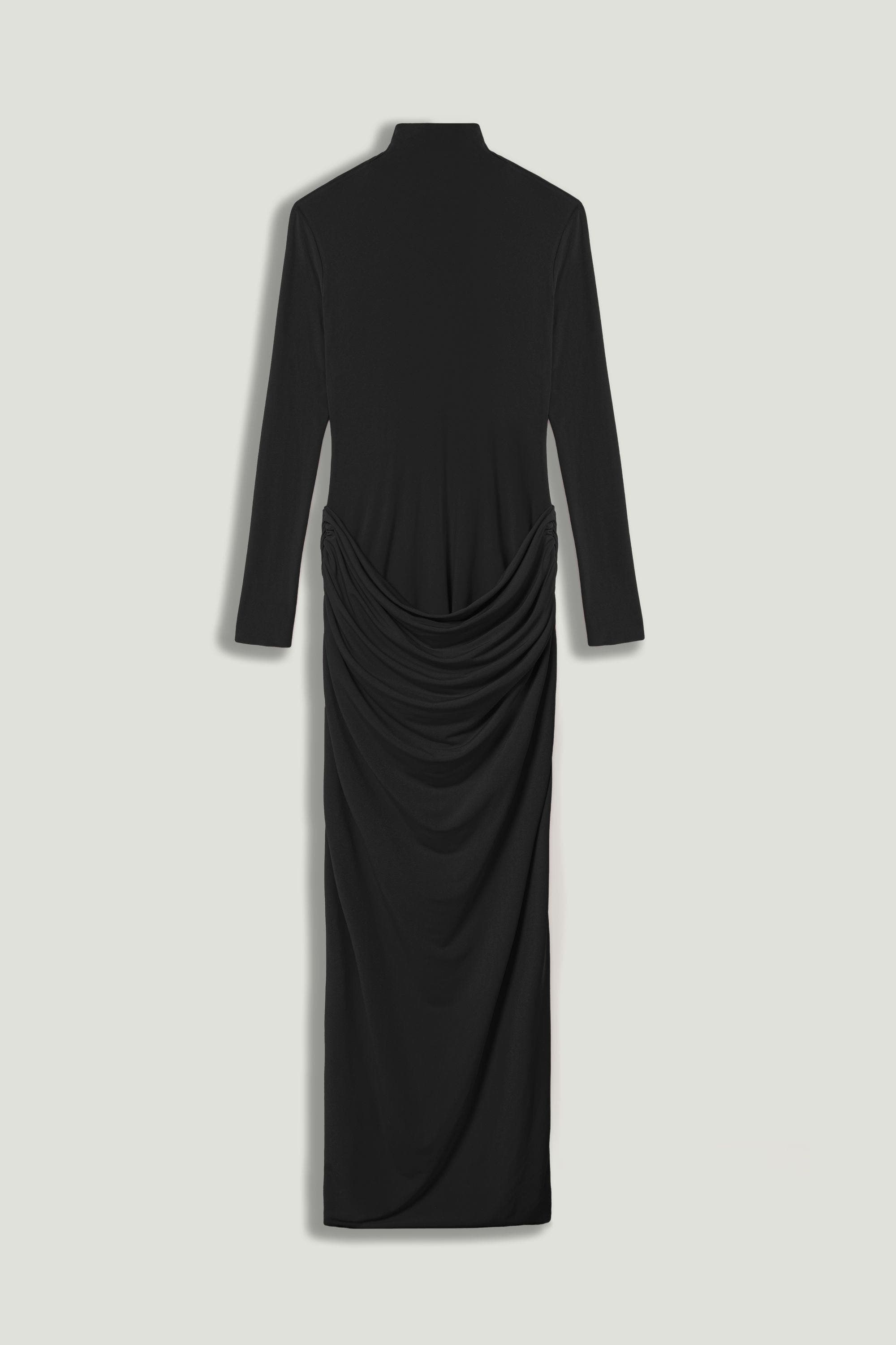 nocturne high-neck ruched maxi dress High-Neck Ruched Maxi Dress (Women)