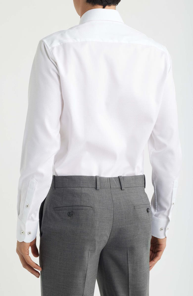 1863 by Eterna Slim Fit Dot Pattern Non-Iron Cotton Dobby Dress Shirt, Alternate, color, White