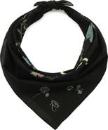 AllSaints Fleur De Lis Embroidered Bandana