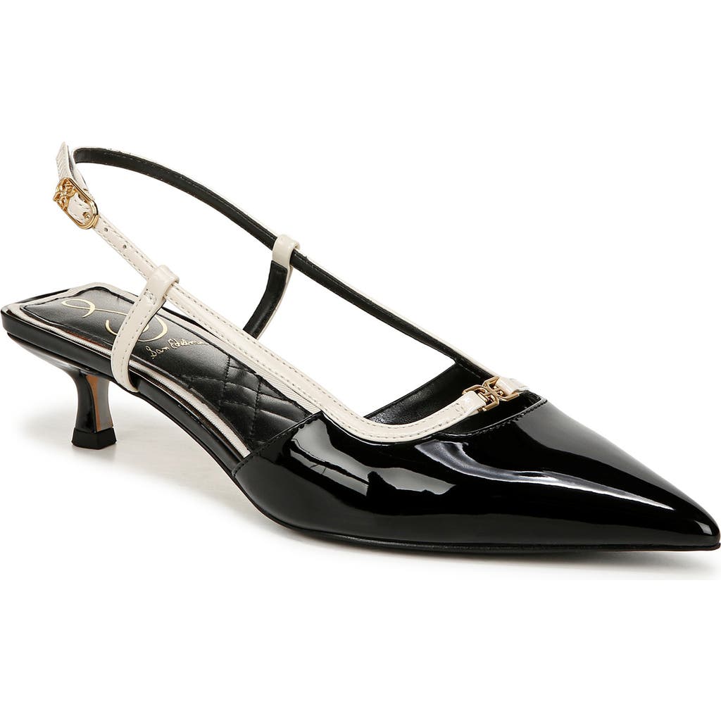 Sam Edelman Toni Slingback Pointed Toe Kitten Heel Pump