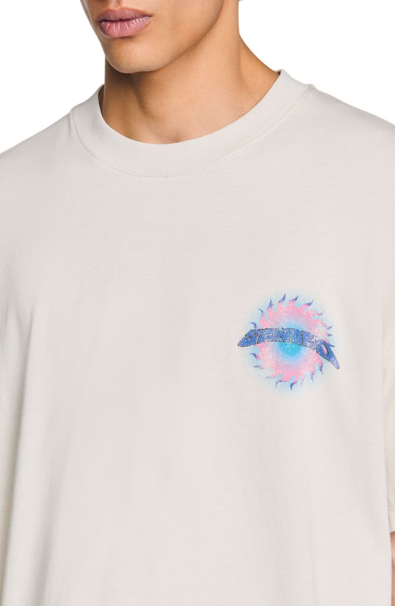 SANDRO Sun motif T-shirt, Alternate, color, 