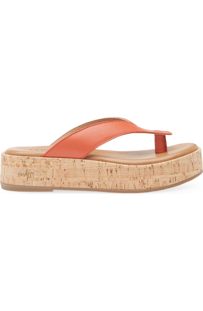Cordani Kendra Platform Flip Flop, Alternate, color, Papaya Leather