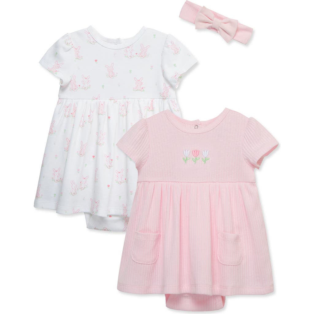 LITTLE ME LITTLE ME ASSORTED 2-PACK SKIRTED BODYSUITS & HEADBAND SET