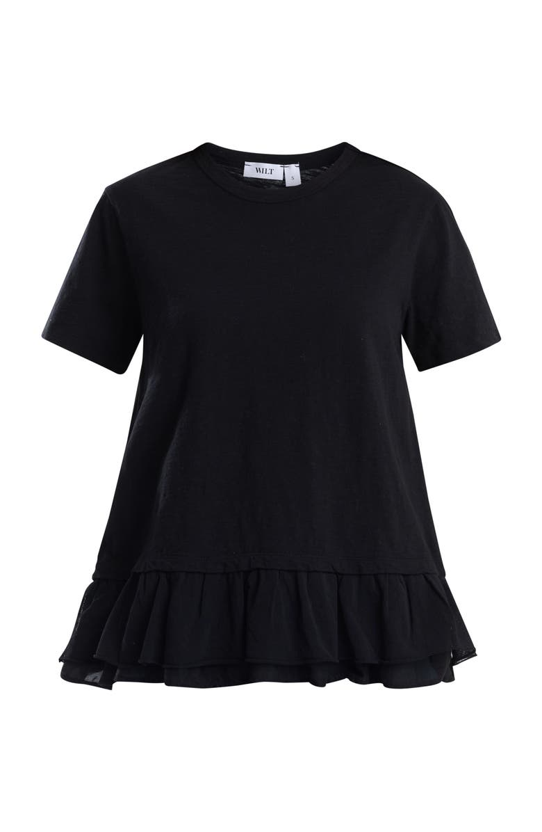 Wilt Short Sleeve Mixed Media Tee, Alternate, color, Black