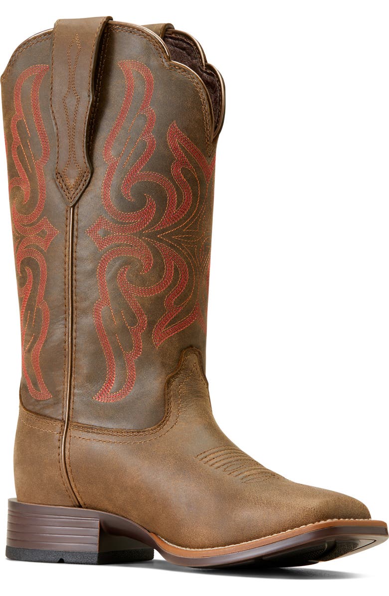 Ariat Primera StretchFit Waterproof Western Boot, Main, color, Brown