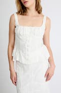 Extro & Vert Bella Embroidered Detail Top