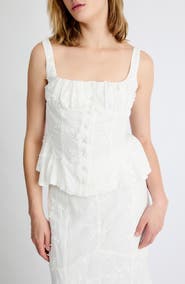 Extro & Vert Bella Embroidered Detail Top