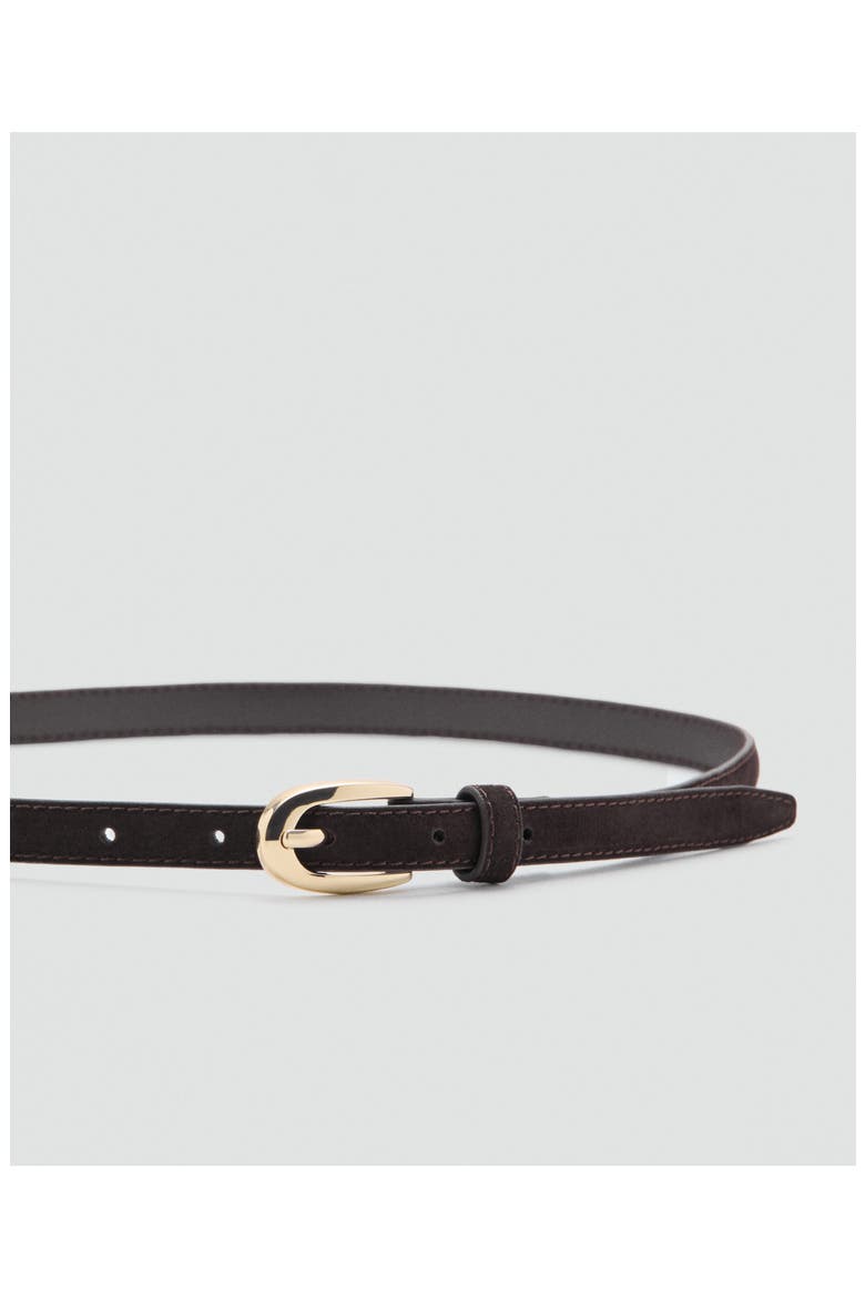 Thin Suede Belt, Alternate, color, CHOCOLATE