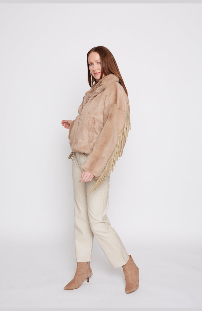 BLUE REVIVAL Dancing In The Moonlight Fringe Jacket, Alternate, color, Ecru