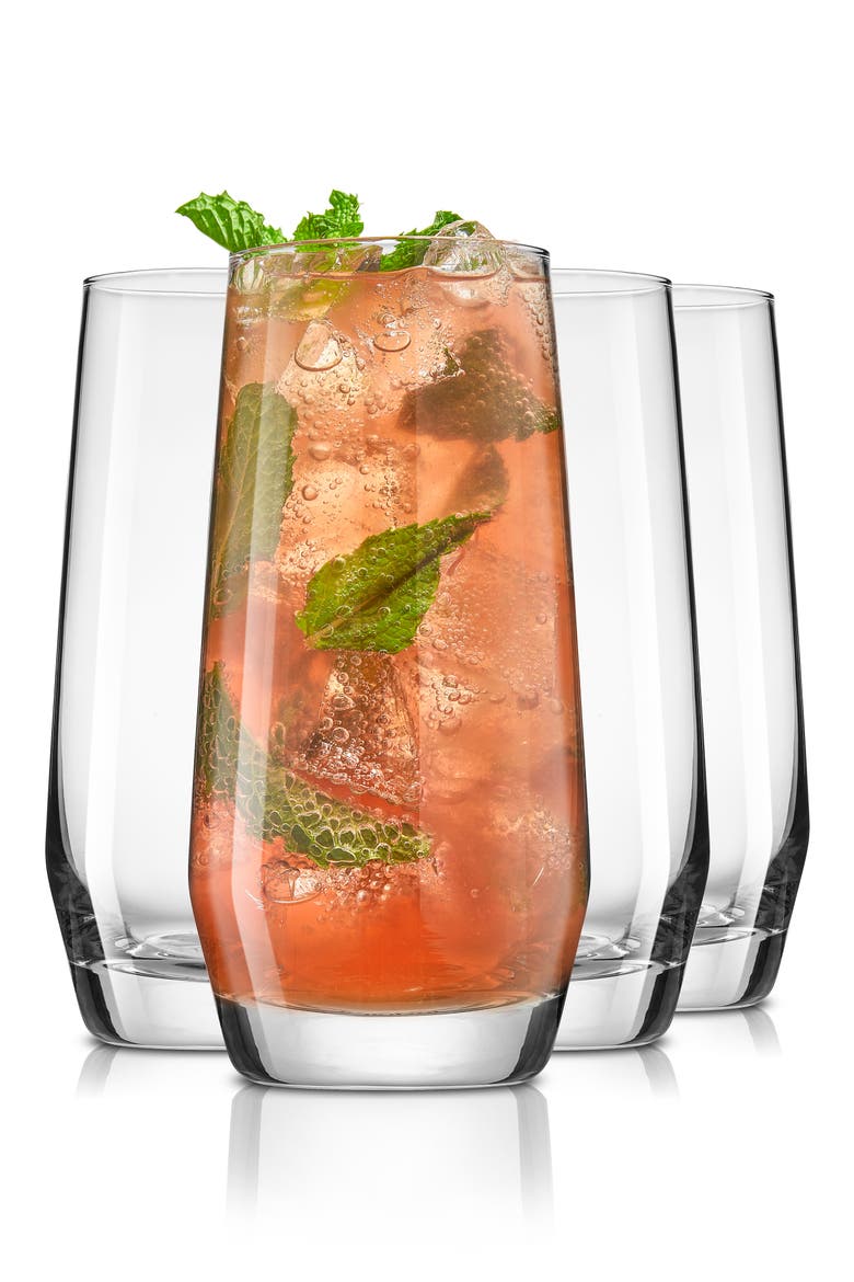 Gwen Crystal Highball Drinking Glass - Set of 4, Alternate, color, NO COLOR