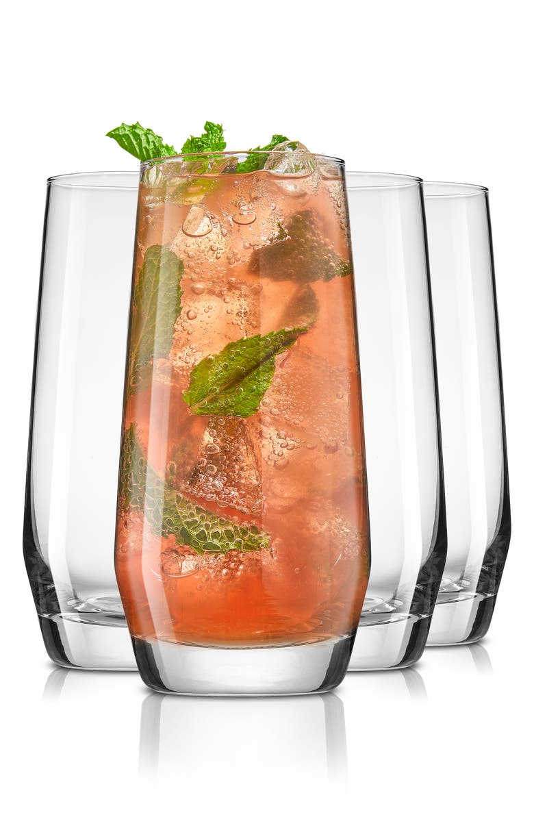 JoyJolt Gwen Crystal Highball Drinking Glass - Set of 4, Alternate, color, 