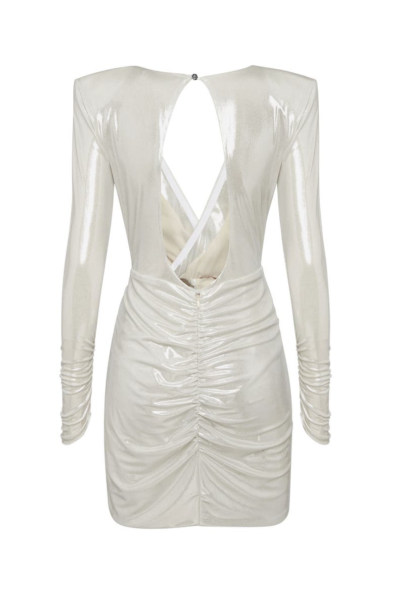 Short Dress Women, Alternate, color, Silver