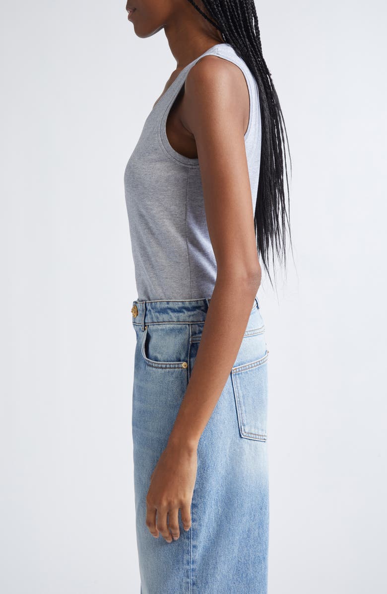 Balmain Logo Graphic Tank, Alternate, color, Yeq Grey/ Black