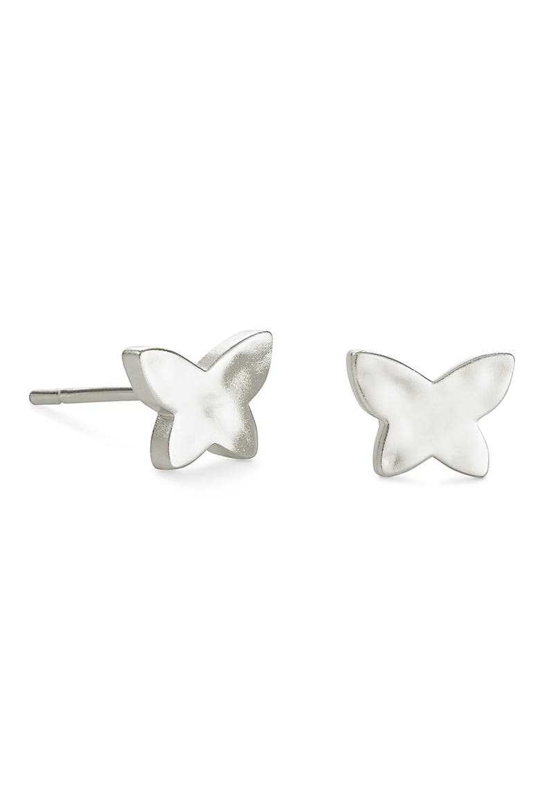 Lillia Butterfly Stud Earrings, Main, color, SILVER