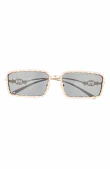58mm Rectangular Sunglasses