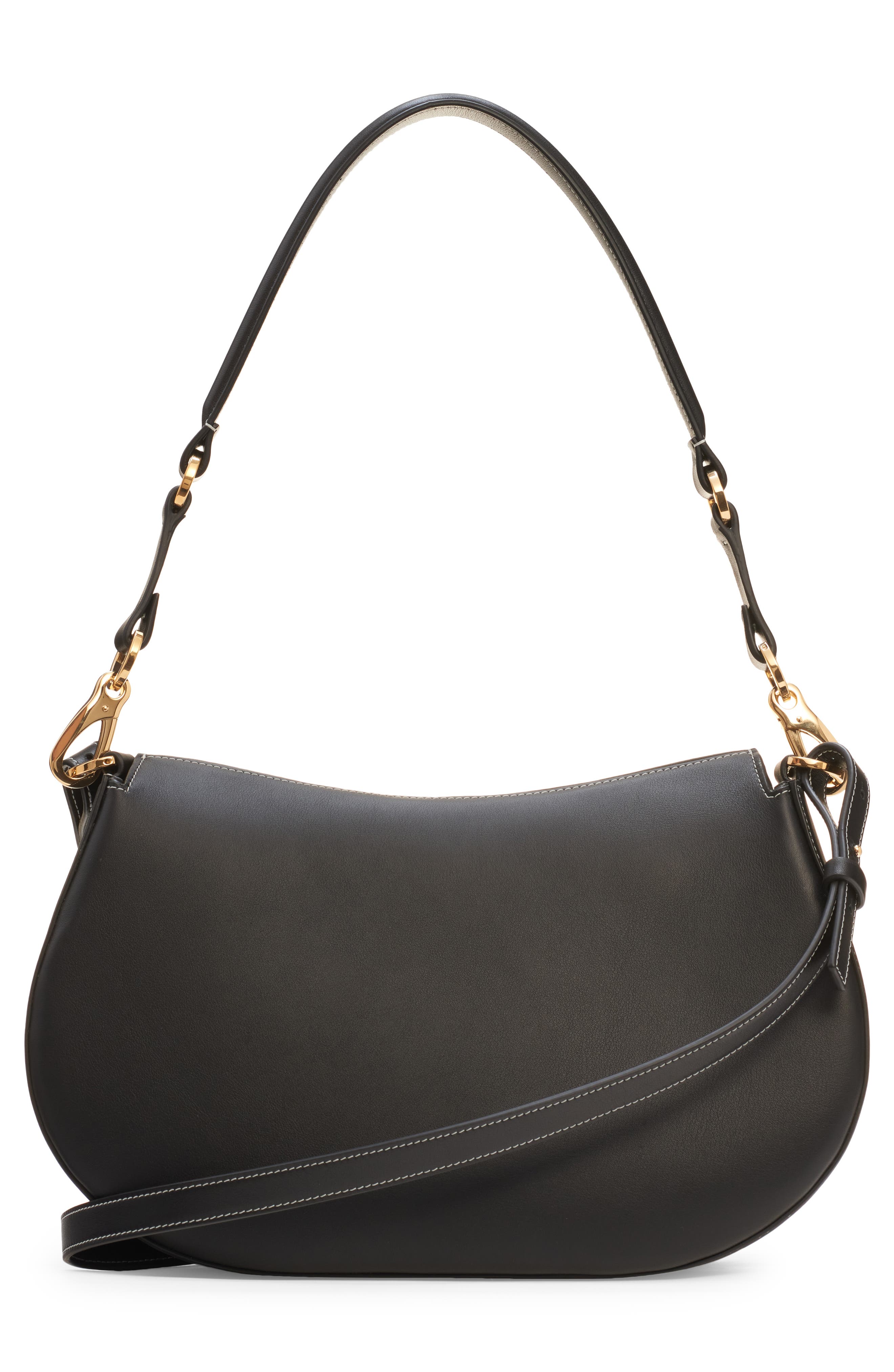 Valentino Garavani Small VLOGO Leather Saddle Shoulder Bag, Alternate, color, 