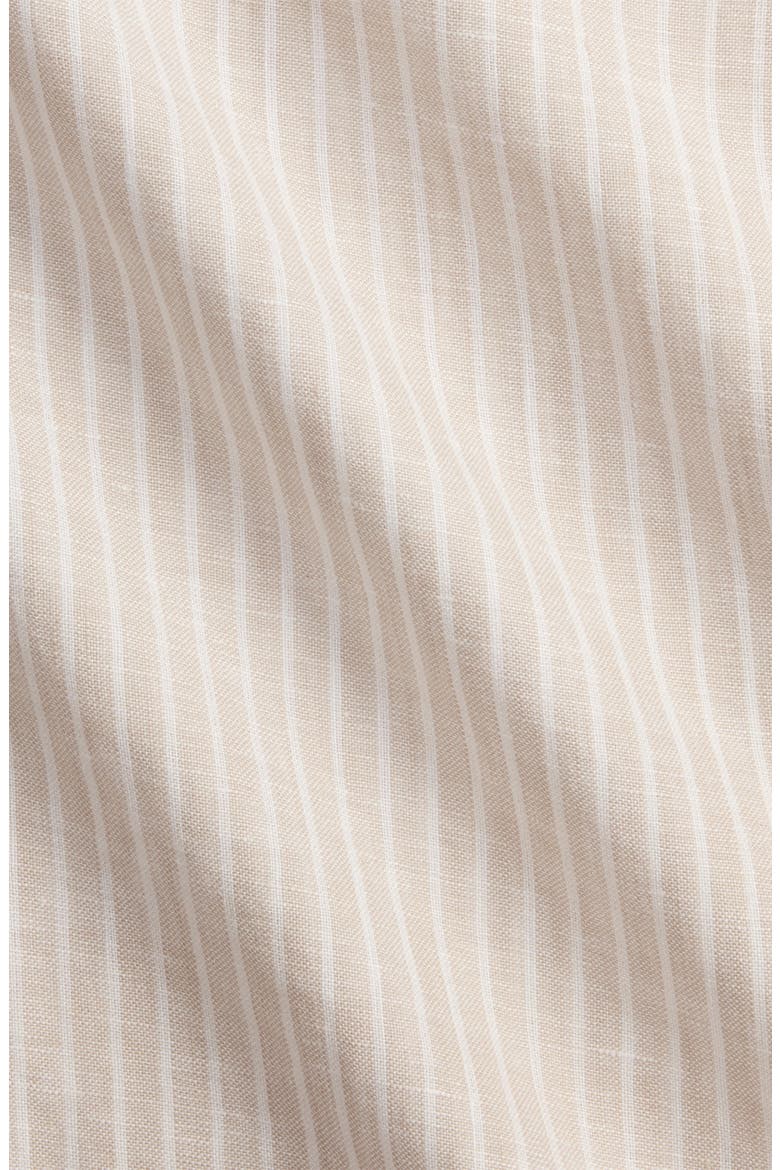 Classic Fit Stripe Linen Button-Down Shirt, Alternate, color, 7188E COASTAL BEIGE WHITE