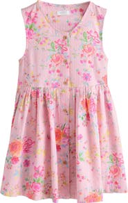 NEXT Kids' Floral Sleeveless Cotton Dress