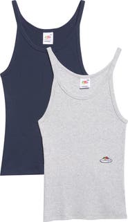 Hommegirls x Fruit of the Loom 2-Pack Cotton Rib Camisoles