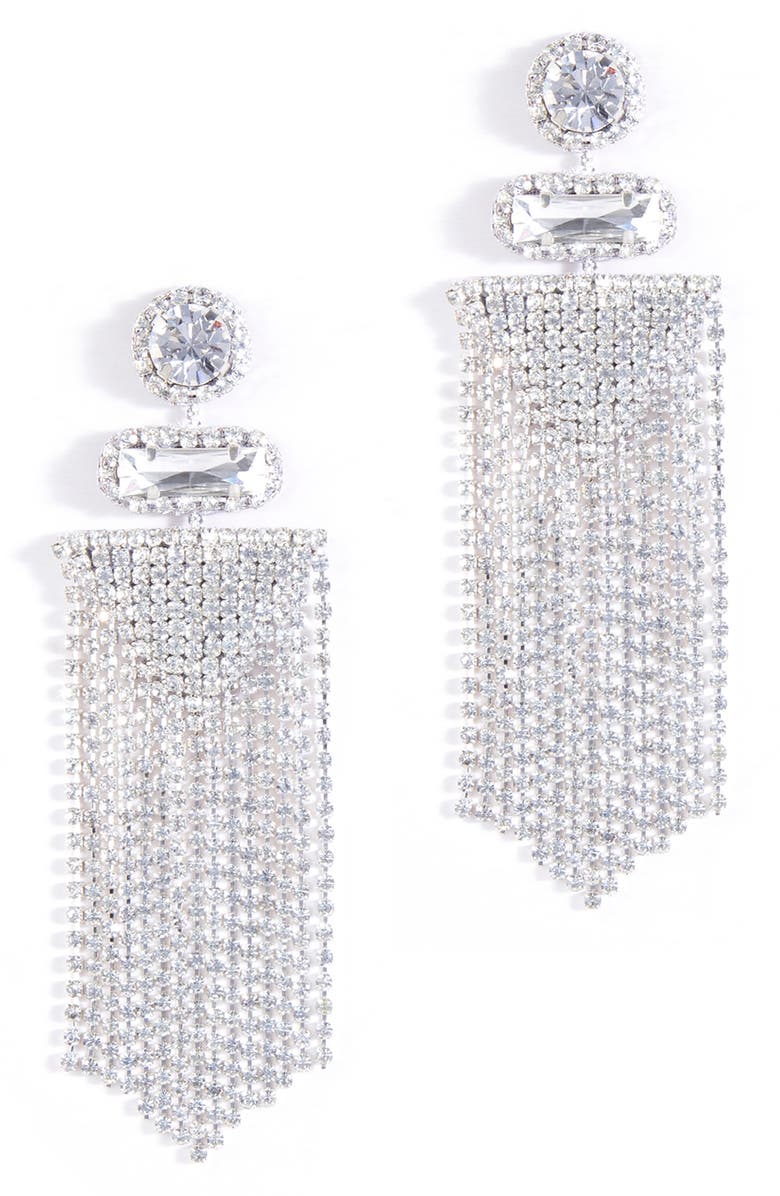 Deepa Gurnani Anvi Fringe Drop Earrings, Main, color, 