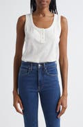 Veronica Beard Harrison Cotton Henley Tank