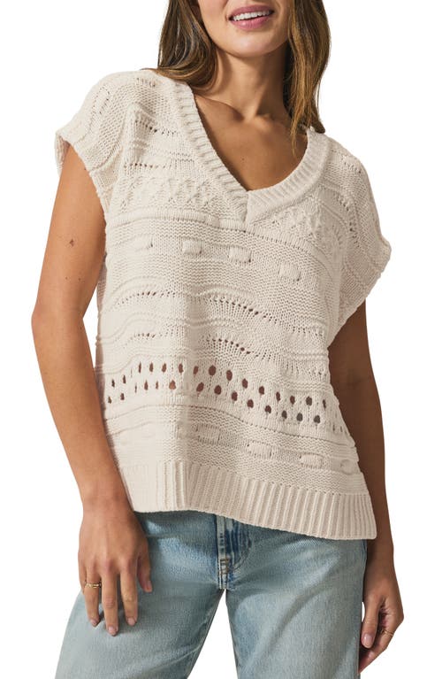 SPLENDID SPLENDID BRYNNA OPEN STITCH V-NECK SWEATER 