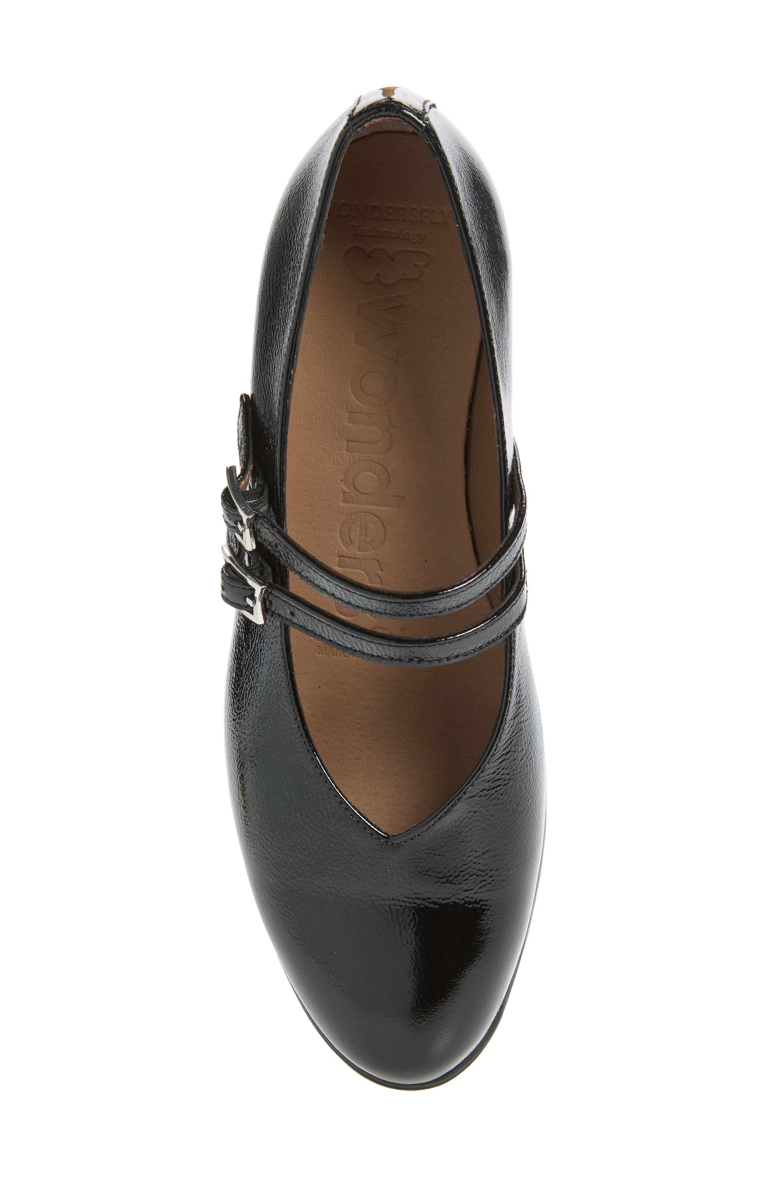 Double Strap Mary Jane Wedge Pump, Alternate, color, BLACK PATENT
