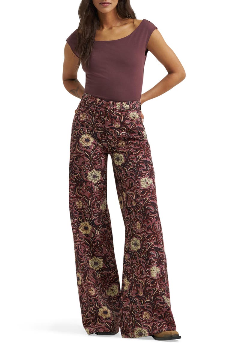 Canyon Floral High Waist Wide Leg Jeans, Alternate, color, MYSTIC FLORAL