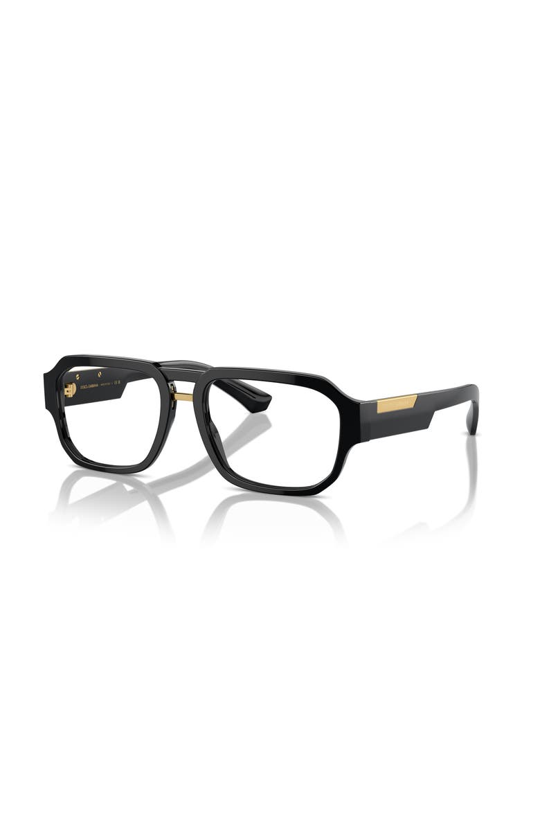 Dolce&Gabbana 55mm Pilot optical glasses, Main, color, Black