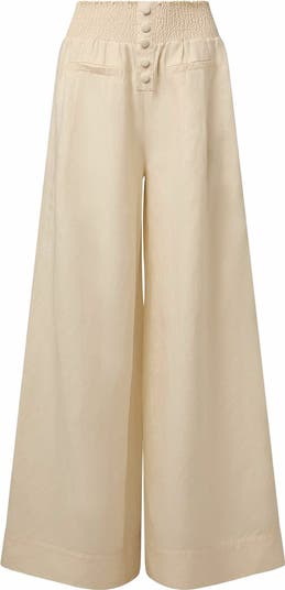 Button Front Palazzo Pant