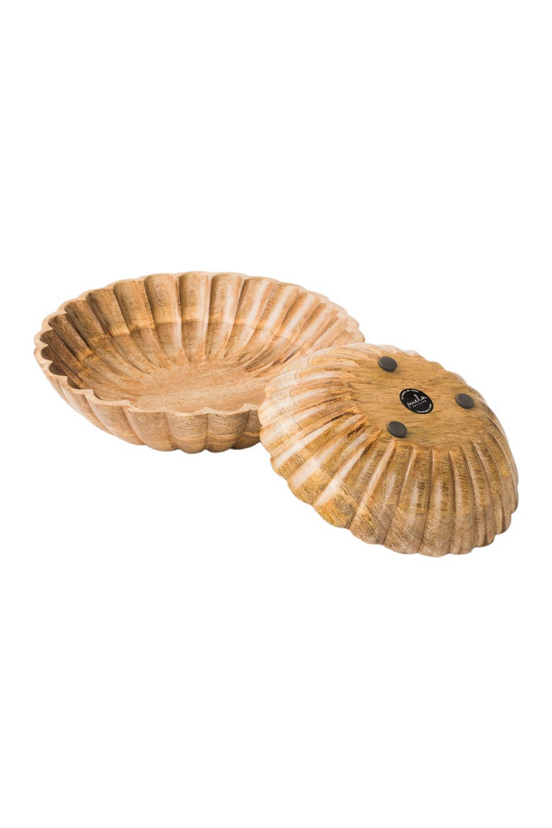 Scallop Serenity Bowls - Natural, Alternate, color, Beige Brown