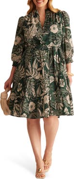 Estelle Sea Lily Tiered Cotton Dress