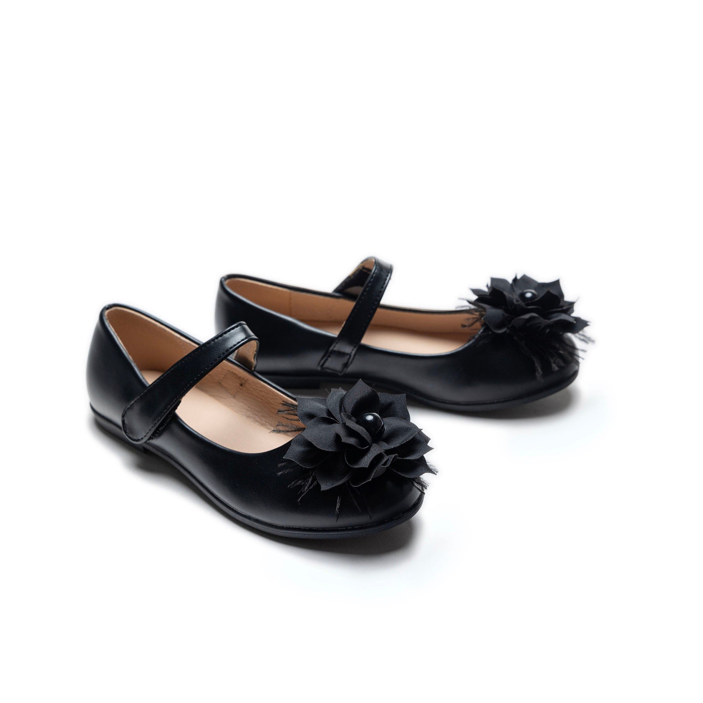 Tulleen Dahlia Flower Flats, Main, color, Black