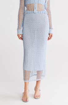 Simkhai Odie Open Knit Maxi Skirt