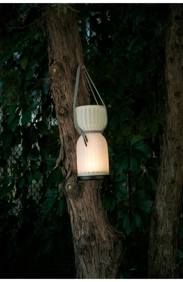 WOOJ DESIGN Cordless Mini Wavy Lamp, Alternate, color, Smoke